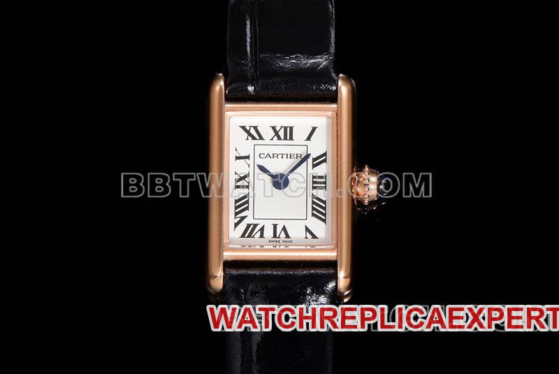 Cartier Montre de réplique haut de gamme Cartier usine F1 tank cadran blanc boîtier or rose bracelet cuir quartz — detailed review and buying guide | Watch Replica Expert