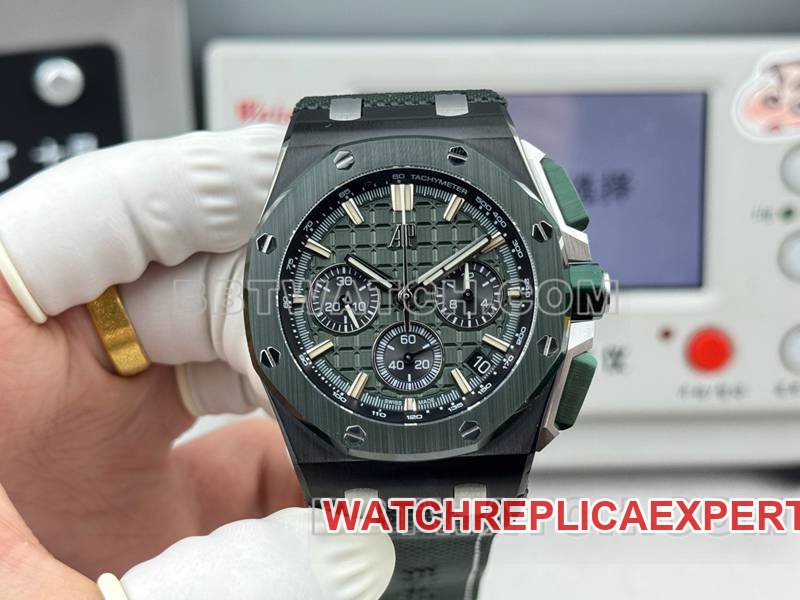 Montre Audemars Piguet Super Clone LS Factory Royal Oak Offshore 43MM Cadran vert Chronographe Caoutchouc mécanique Modèle 26420 — detailed review and buying guide | Watch Replica Expert