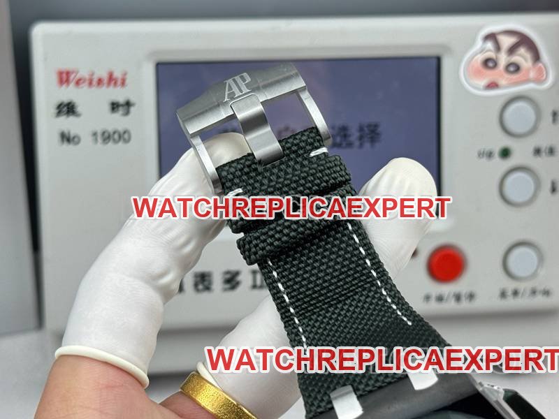 Audemars Piguet super clone watch LS factory Royal Oak offshore type 43MM green dialchronograph mechanical rubber model 26420clasplive photos