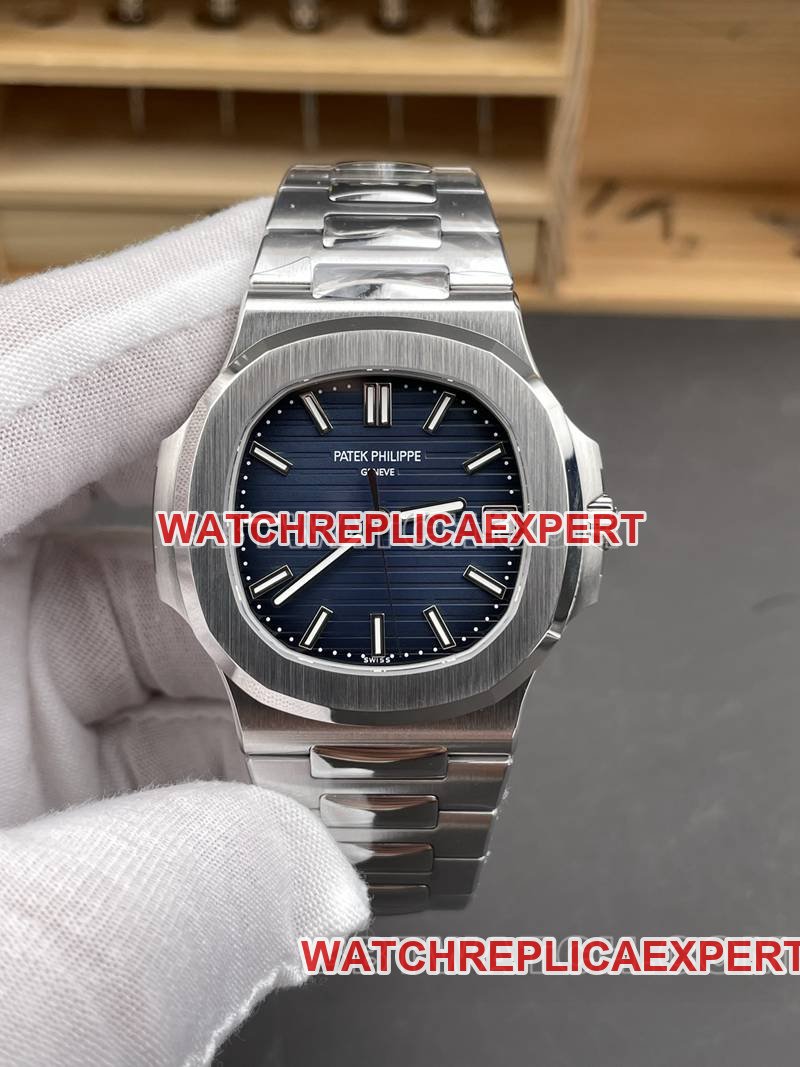 Patek Philippe Nautilus 5811 41 mm blaues Zifferblatt, Edelstahlarmband von DDF Factory — luxury replica watch guide | Watch Replica Expert