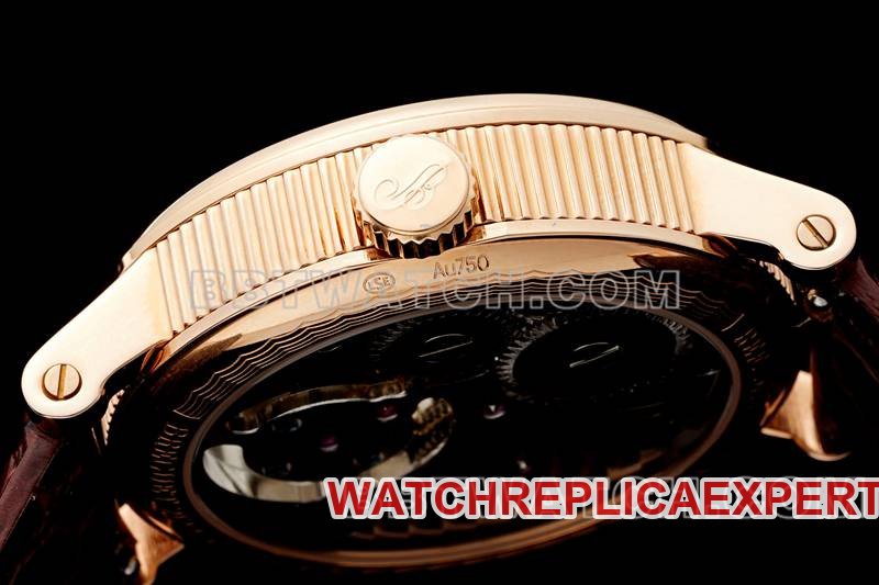 Breguet 1:1replica watch RMS factory classic white dialtourbillonrose gold mechanical leather strap model side live photo