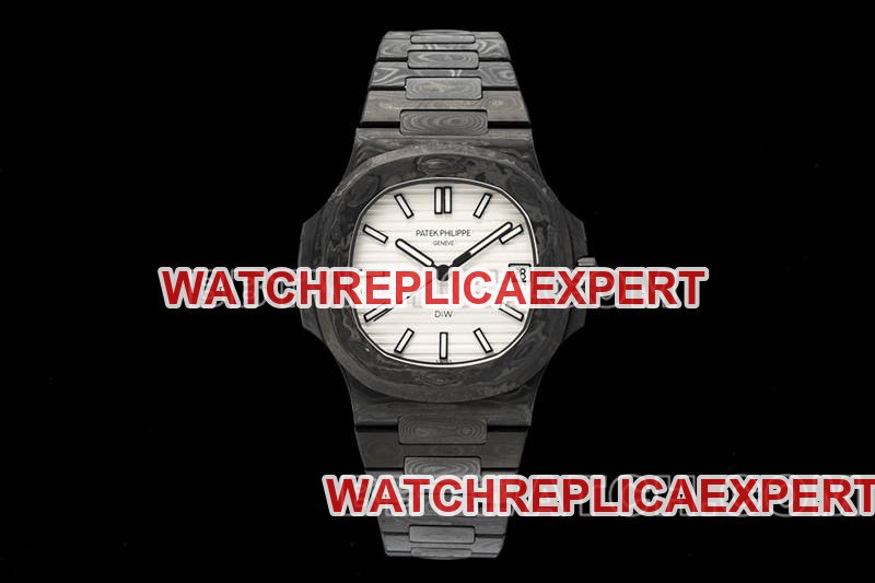 Patek Philippe Melhor Réplica de Relógios DIW Fábrica Nautilus Disco Branco Fibra de Carbono Pulseira de Aço Mecânica Modelo 5711 — detailed review and buying guide | Watch Replica Expert