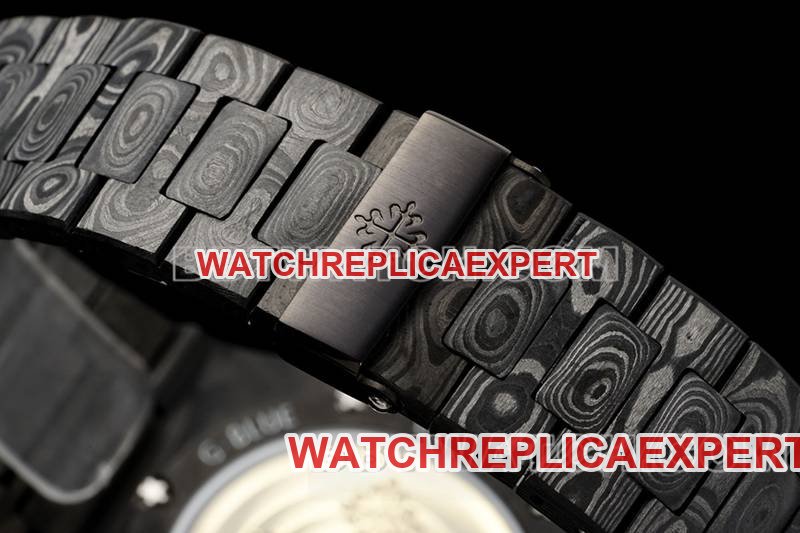 Patek Philippe best replica watch DIW factory Nautilus white dial carbon fiber mechanical steel bracelet model 5711braceletlive photos