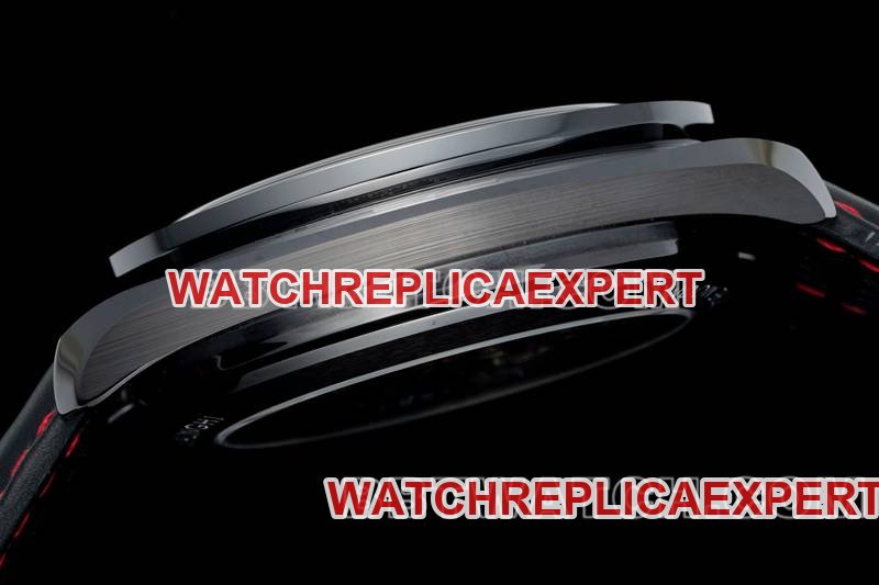 Omega's best replica watch BLS factory Speedmaster full ceramic red needle mechanical rubber model side live photo
