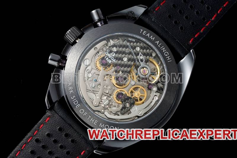 Omega best replica watch BLS factory speedmaster full ceramic red needle mechanical rubber caseback live photo