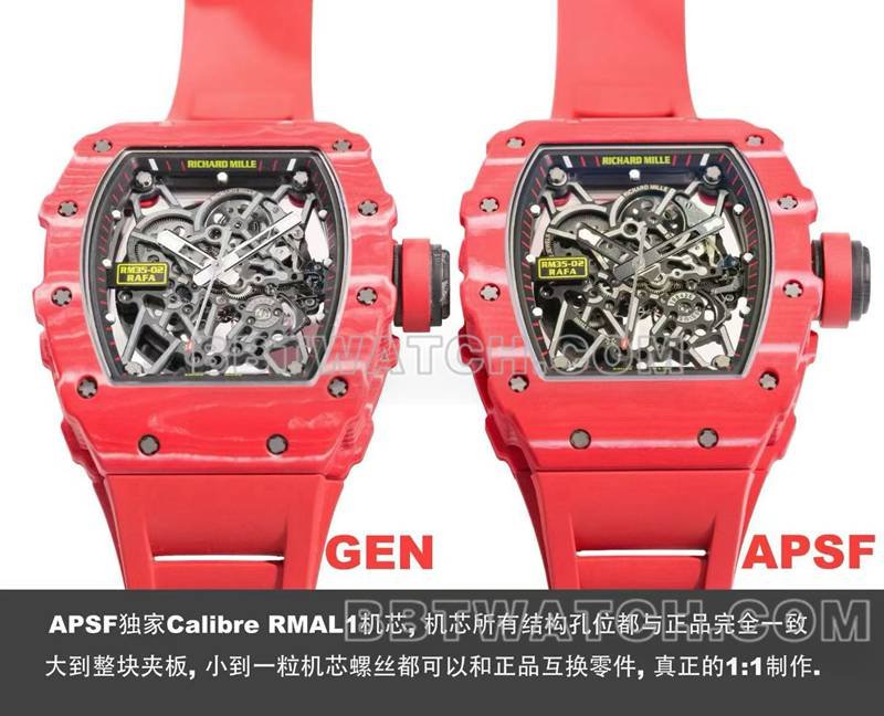 APS factory Richard Milletop-tier replica watch RM35-02 Red Devils review front live photo