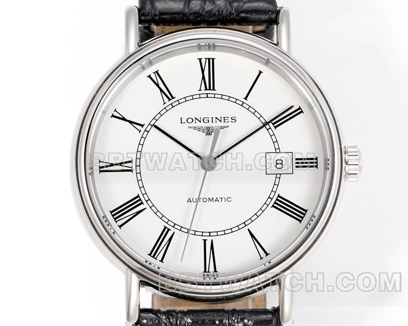 Longinestop-tier replica watch XC factory elegant 40mm white dialL888 mechanical movementleather strap model front live photo