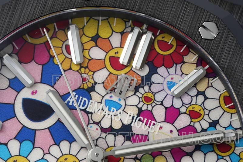 Audemars Piguet best replica watch APS factory Royal Oak flower pattern dialceramicsteel bracelet model 15500front live photo