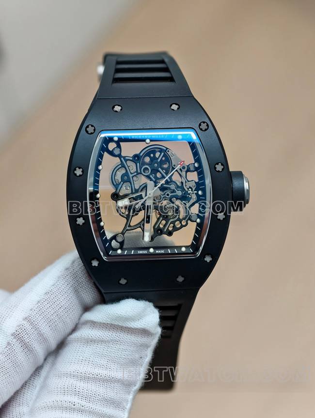 Montres Répliques Haut de Gamme Usine APS Tourbillon Mécanique Céramique Noire Caoutchouc Modèle RM055 Richard Mille — detailed review and buying guide | Watch Replica Expert