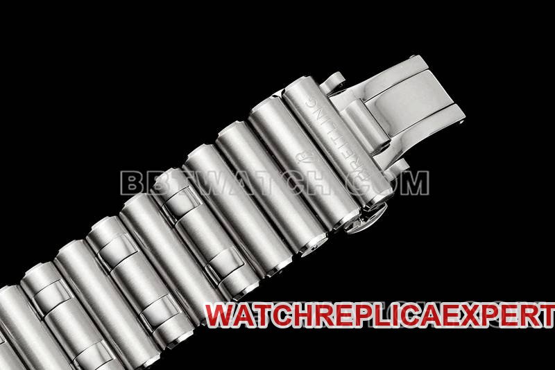 Breitling's best replica watch TF factory mechanical chronograph blue dial 44mm steel bracelet model braceletlive photos