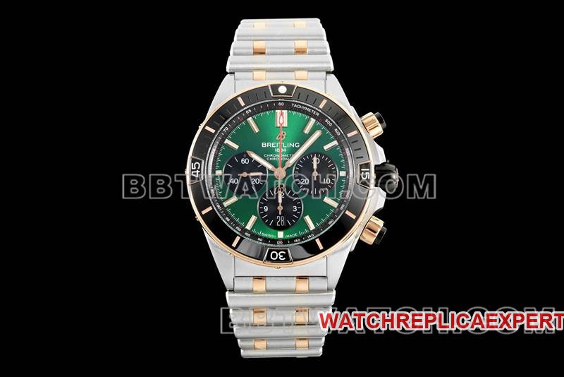 Breitling Super Clone Montre TF Factory Chronographe Mécanique Cadran Vert 44mm Bracelet Acier Doré Modèle 44mm Breitling — detailed review and buying guide | Watch Replica Expert