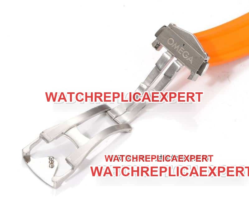 Omega best replica watch OR factory Seamaster 300m black dial mechanical orange rubber model clasplive photos