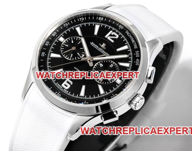 Best replica watch Jaeger-LeCoultre Beichen black dial mechanical white rubber model front live photo