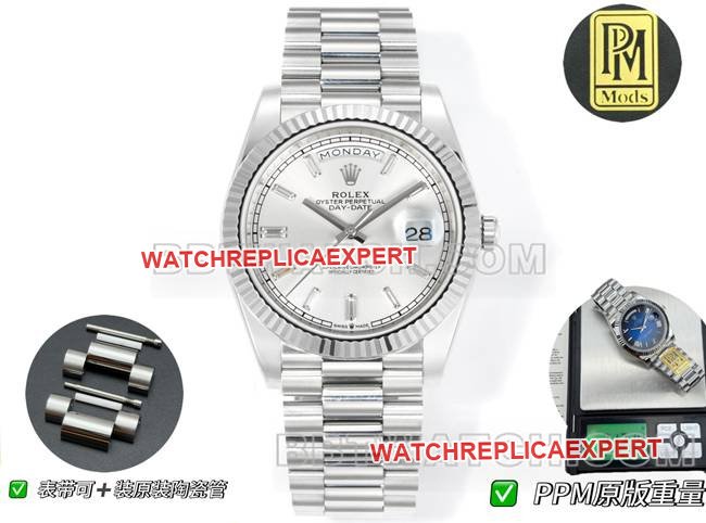 Die beste Replik-Uhr PPM Factory Rolex Day-Date mechanisch mit silbernem Zifferblatt Rolex — detailed review and buying guide | Watch Replica Expert