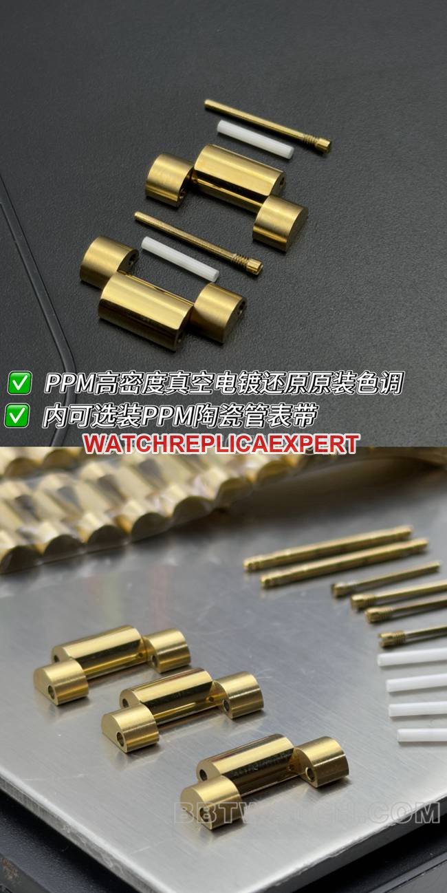 Best replica watches Rolexblack dialPPM factory Day-Date mechanical yellow goldclasplive photos