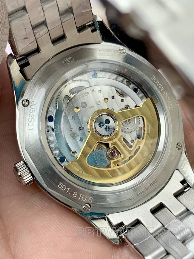 Best replica watch Jaeger-LeCoultreV9 Factory master silver dial899 mechanical steel bracelet caseback live photo
