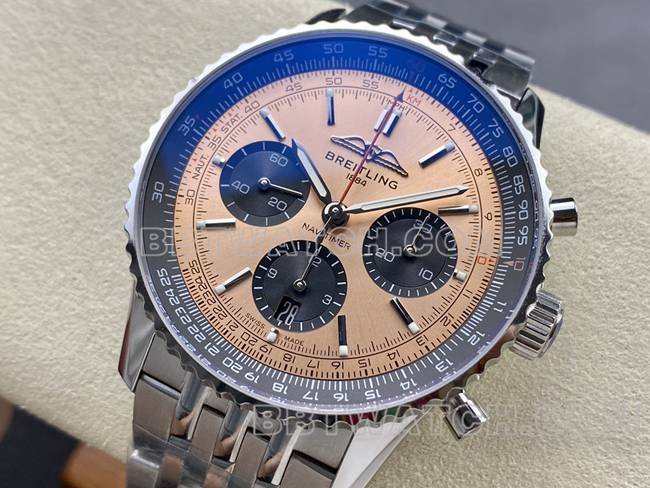 Super clone watch BreitlingBLS factory aviation chronograph copper plate steel bracelet model front live photo