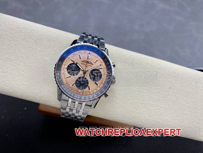 Super clone watch BreitlingBLS factory aviation chronograph copper plate steel bracelet model front live photo