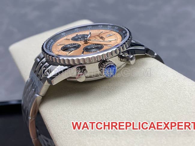 Super clone watch BreitlingBLS factory aviation chronograph copper plate steel bracelet model side live photo