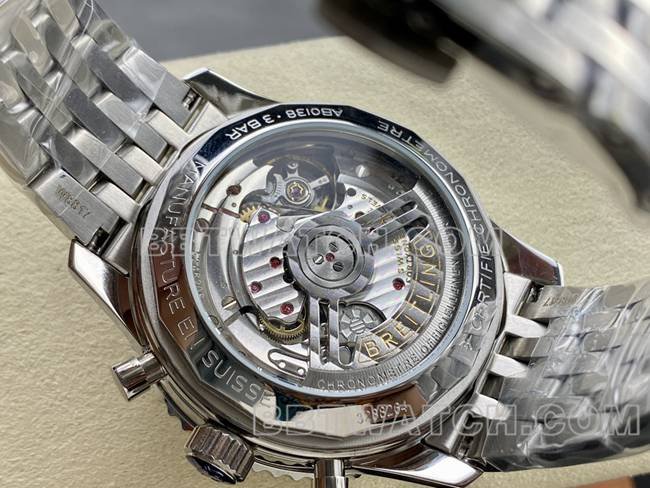 Super clone watch BreitlingBLS factory aviation chronograph copper disc steel bracelet caseback live photo