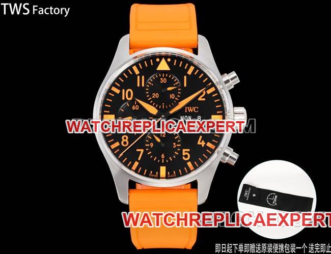 1:1 Replika-Uhren Pilot TWS Factory Vanguard Black Plate Orange Rubber Model — detailed review and buying guide | Watch Replica Expert