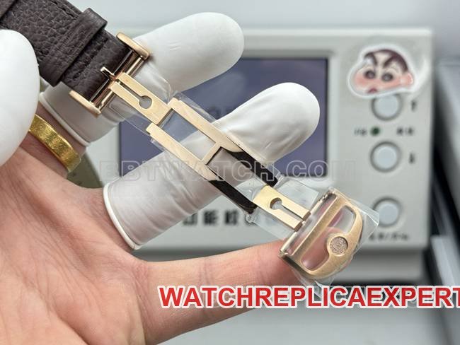 Best replica watch Portofino GR factory IWCrose goldwhite dial brown leather strap model clasplive photos