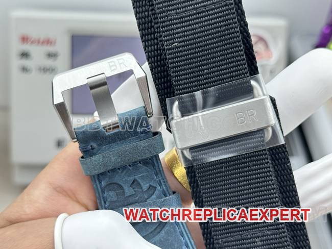 top-tier replica watch Bellis blue dial 42mm dual time zone leather strap model clasplive photos