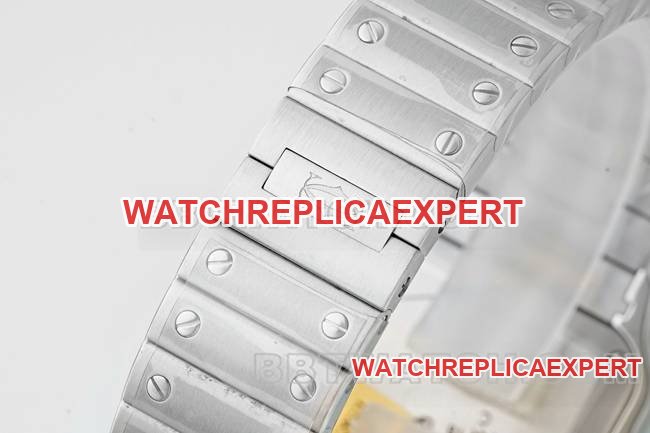 top-tier replica watch Santos Cartiersilver dialdiamond bezelquartz movementbraceletlive photos