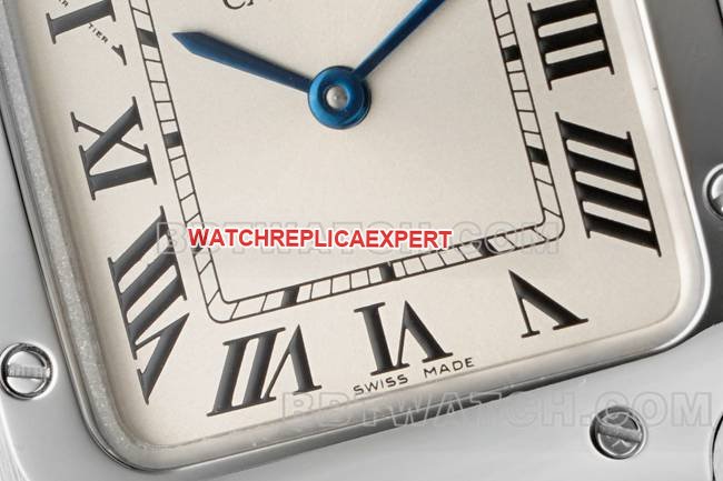 Best replica watch Santos Cartiersilver dialquartz movementfront live photo