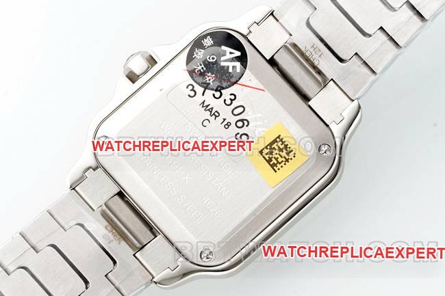 Best replica watch Santos Cartiersilver dialrose gold circle quartz movementcaseback live photo