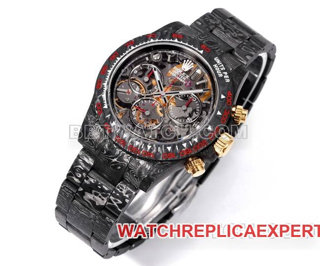 top-tier replica watch TWF factory Rolex Daytona carbon fiber modified custom red front live photo
