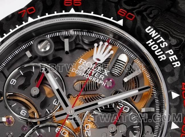 top-tier replica watch TWF factory Rolex Daytona carbon fiber modified custom red front live photo
