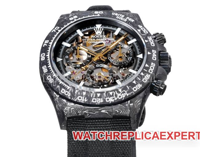 Best replica watch TW factory Rolex Daytonablack dial black shell black nylon bracelet front live photo