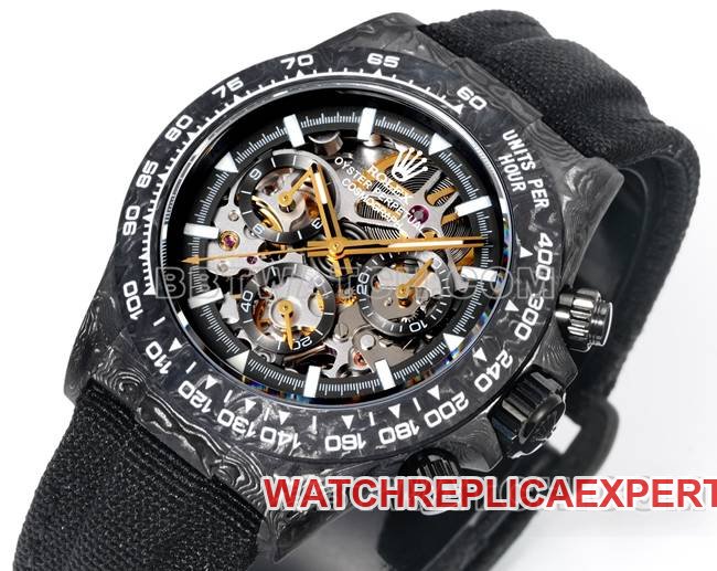 Best replica watch TW factory Rolex Daytonablack dial black shell black nylon bracelet front live photo