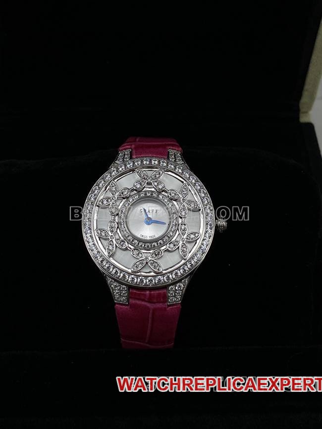 Reloj réplica de alta calidad Graff VCA fábrica cristal de zafiro diamante movimiento de cuarzo de 33 mm — luxury replica watch guide | Watch Replica Expert