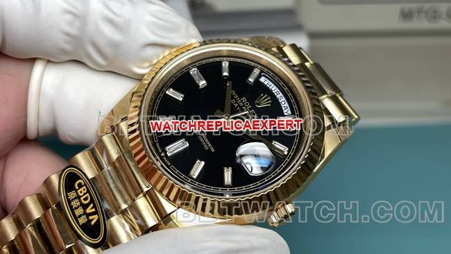 Best replica watch CBD factory RolexDay-Date3255 mechanical black dial40mmfront live photo