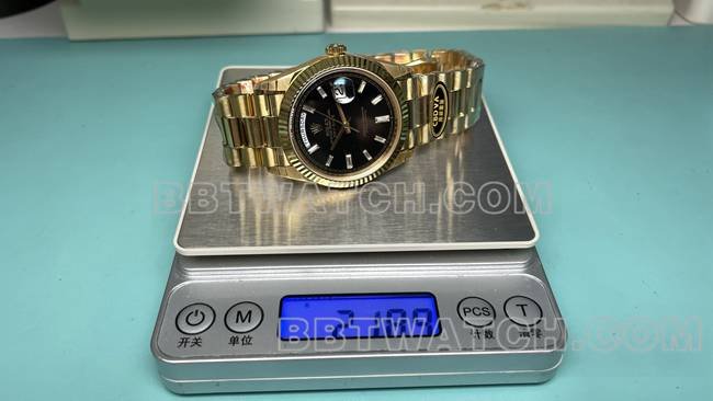 Best replica watch CBD factory RolexDay-Date3255 mechanical black dial 40mm weight live photos