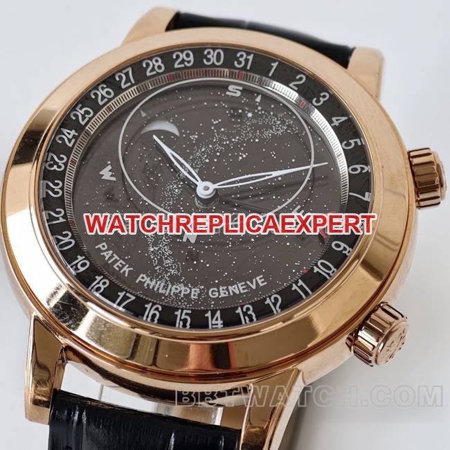 Best replica watch super complication timepiece PPF FactoryPatek Philippeblack dial6102front live photo
