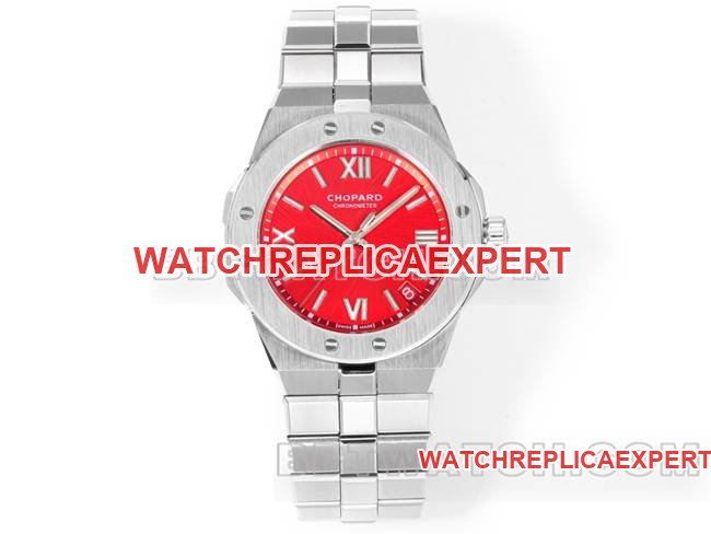 Chopard Alpine Eagle Red Dial 41mm 1:1 Réplica de relógio da GH Factory — luxury replica watch guide | Watch Replica Expert