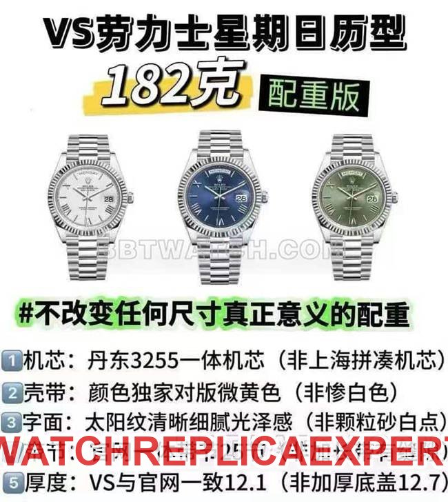 VS Day-Date Real vs. Fake Review Rolex Top Replica Watches