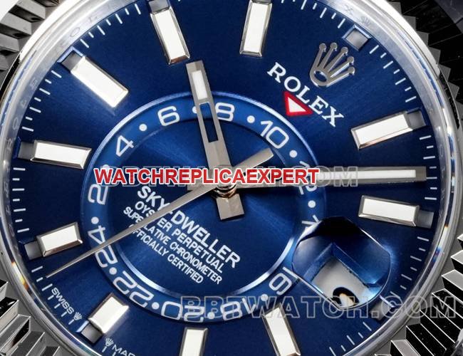 top-tier replica watch AR+ factory pilot Rolexblue dial mechanical steel braceletfront live photo