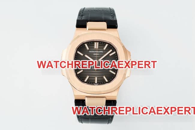 Hochwertige Replik des Patek Philippe Nautilus DDF Factory-Lederarmbands mit schwarzem Zifferblatt 5711 — luxury replica watch guide | Watch Replica Expert