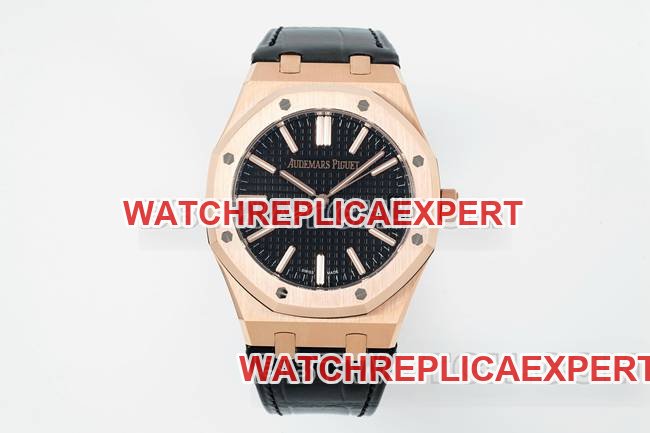 Audemars Piguet Royal Oak DDF Factory Schwarzes Zifferblatt Roségold 4302 Mechanisches Lederarmband 15510 Beste Replik-Uhr — luxury replica watch guide | Watch Replica Expert