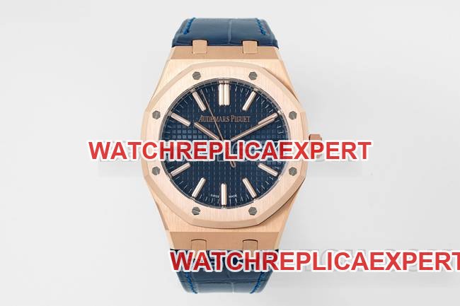 Audemars Piguet Royal Oak DDF Factory Blaues Zifferblatt Roségold 4302 Mechanisches Lederarmband 15510 Replikatuhr — luxury replica watch guide | Watch Replica Expert