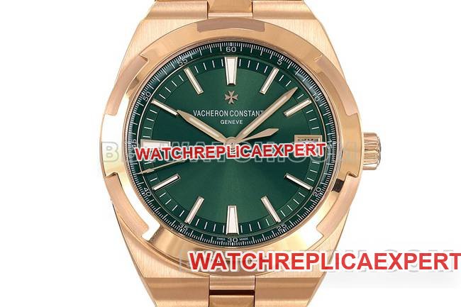 top-tier replica watch PPF Factory across the world Vacheron Constantingreen dialrose gold4500Vfront live photo