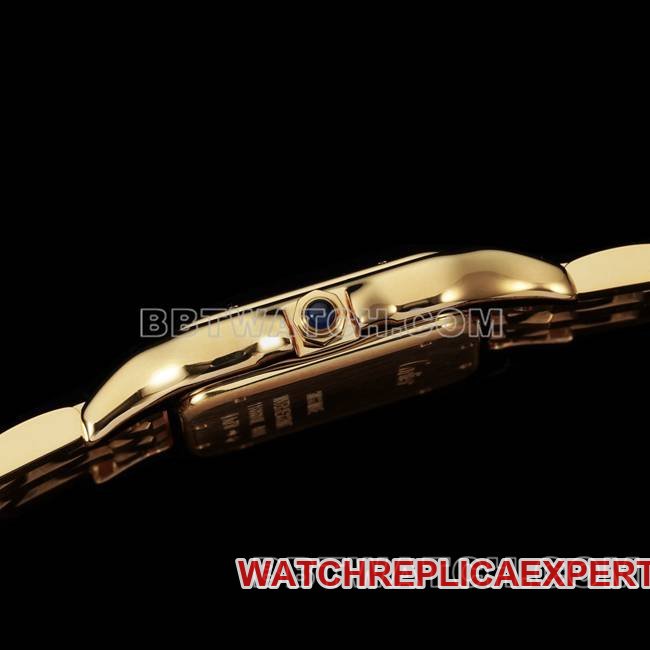top-tier replica watch cheetah BBa factory Cartierwhite dialyellow goldsteel braceletquartzside live photo