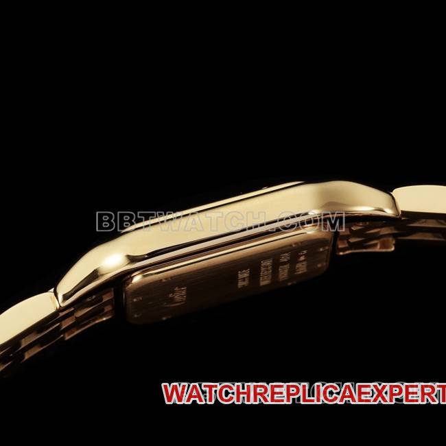 top-tier replica watch cheetah BBa factory Cartierwhite dialyellow goldsteel braceletquartzside live photo