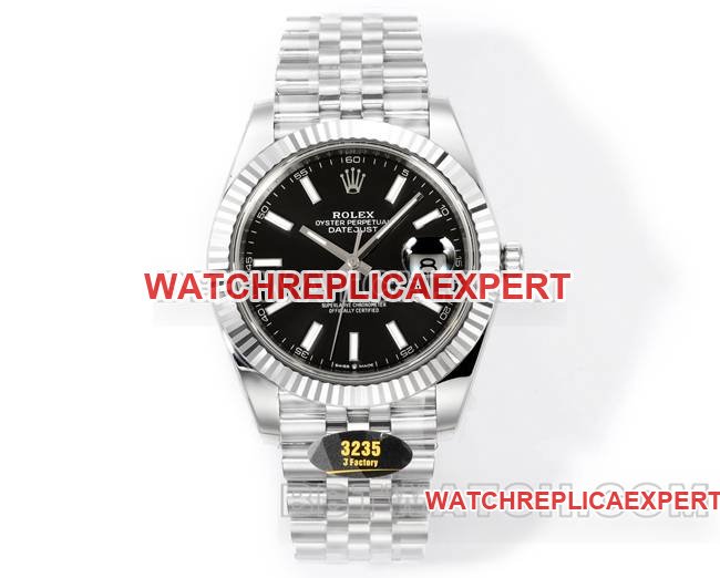 Réplica 1:1 Rolex Datejust 41mm Dial Negro 3235 Reloj Mecánico JF Factory Super Clone — detailed review and buying guide | Watch Replica Expert