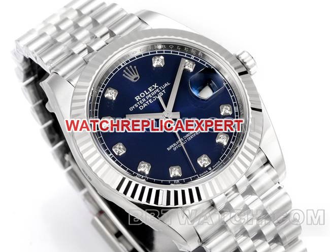 Best replica watch log JF factory Rolex deep blue dial3235 mechanical 41mm front live photo
