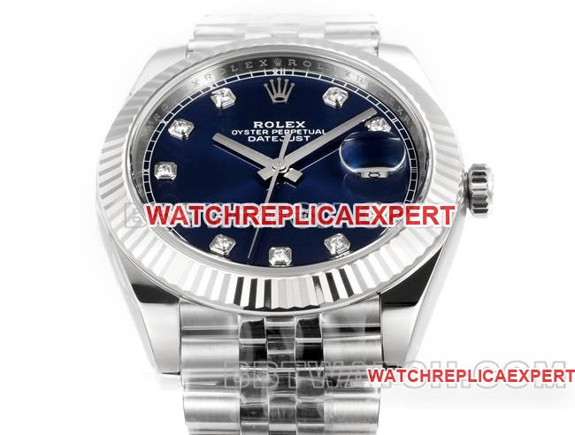 Best replica watch log JF factory Rolex deep blue dial3235 mechanical 41mm front live photo